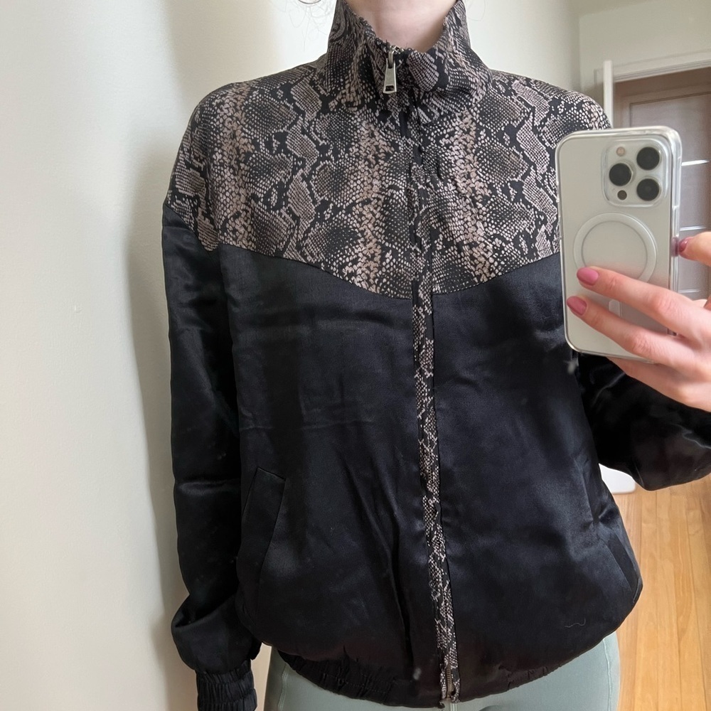 Zara Trf Collection Jacket With Print In Size S - image 1